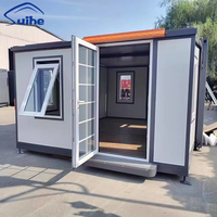 Conteneur préfabriqué pliable temporaire maison préfabriquée 20 pieds avec salle de bain bureau
