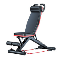 Banc de musculation pliable multifonctionnel pour hommes, pour presse à haltères et assis-debout, équipement de fitness pour la maison et le bureau, avec support pour haltères