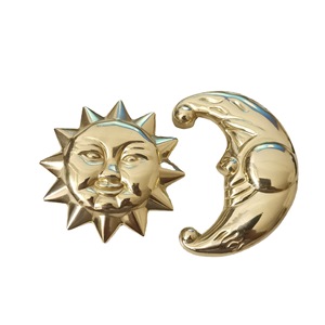 Forged Brass Sun Moon Cabinet Pulls Furniture Handles for Wardrobe Wine Cabinet <strong>Drawer</strong> - Product Image 1