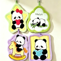 Spielendes Panda-Handtuch - Niedliches Cartoon-Wandtuch - Korallenfleece Kinder-Handtuch - Küchen- und Badezimmer-Handtuch