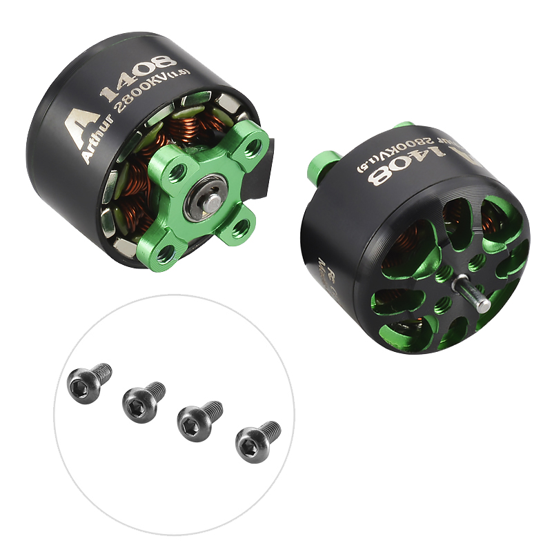 Flashhobby Arthur 1408 2800KV Micro Motor 1.5mm Shaft 2-6S 3-4 Inch FPV Racing Drone Quadcopter Lightweight Brushless DC Motor