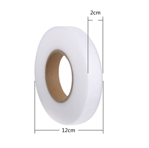 Cinta Adhesiva de Doble Cara Termoadhesiva de Tela No Tejida para Entretela y Refuerzo de Dobladillos, Blanca y Negra - Product Image 1