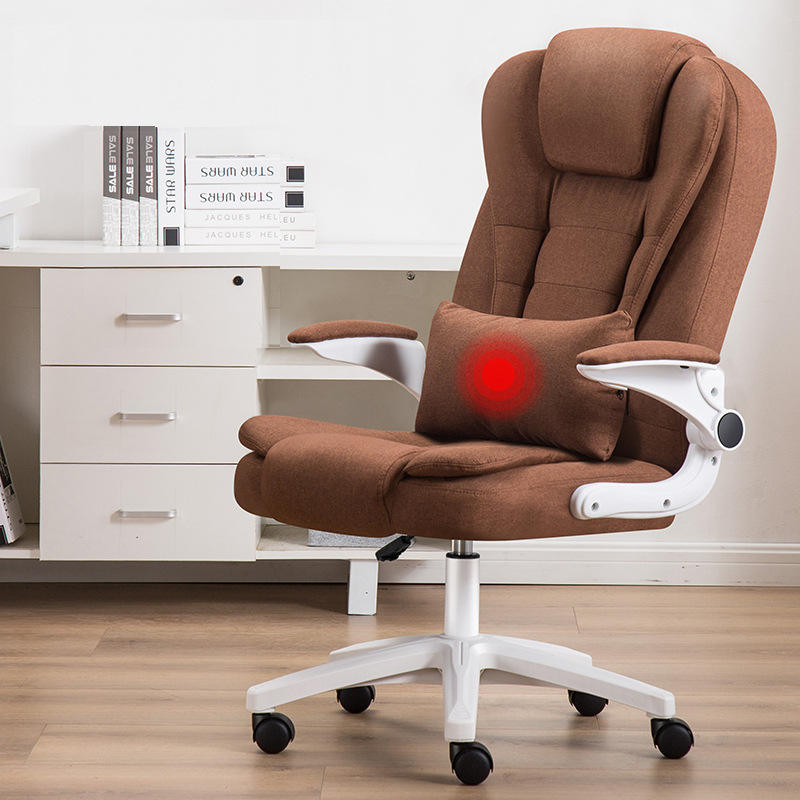 Swivel Back Support Mesh Soft boss Meeting Black Leather Office Chair with Lumbar Pillow