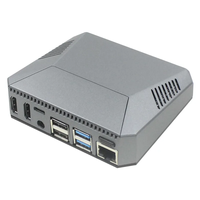 Argon One Raspberry Pi 4 Modelo B Case V2 Carcasa de ABS de metal de aluminio con interruptor de alimentación + ventilador de refrigeración + disipadores de calor para Raspberry Pi 4