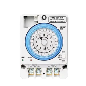 Hot Selling Mini Setting 15 Minutes Din Rail 24 Hours Daily Programmable Mechanical Timer Switch Relay TB388 Best Quality