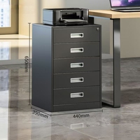 Petit meuble de rangement moderne en acier et fer avec serrure, tiroir bas et tiroir pour bureau, maison, chevet, salle de sport