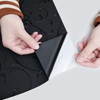 ORON DECO Film de Verre Décoratif Noir Adhésif Effet Givré Amovible et Étanche pour Fenêtre, Idéal pour Salle de Bain et Décoration Intérieure