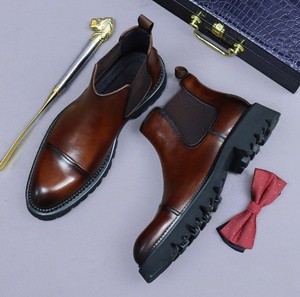 Chaussures Richelieu britanniques en cuir véritable pour hommes, respirantes, à lacets, à semelle épaisse, rehaussantes, pour mariages et occasions formelles - Product Image 2