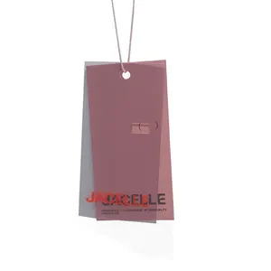 Custom Luxury Garment Swing Tags Clothes Label Print Name Logo Plastic Hang Tag With String Paper Hangtags For Clothing Own Logo