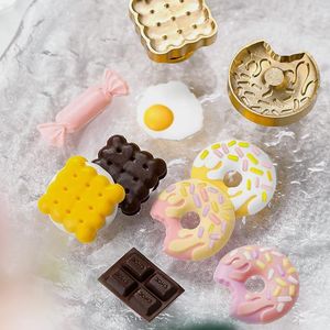 Série de tampons à cire alimentaire pour desserts : Donuts, Biscuits, Bonbons – Embouts en laiton pour la décoration - Product Image 1