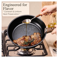 Ensemble de 19 ustensiles de cuisine antiadhésifs avec poignées amovibles, compatible avec les cuisinières à induction et à gaz pour la cuisine à domicile