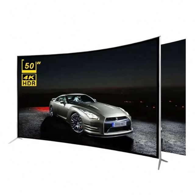 OEM Wholesale Curved Screen TV LED Television 4K Ultra HD Smart TV 50 Inch Digital DVB-T2S2
