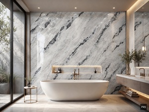 Losa de Cuarcita Blanca Natural <span class=keywords><strong>del</strong></span> Océano Atlántico de Tamaño Personalizado para Encimeras, Revestimiento de Paredes, Muebles de Baño y Proyectos de Piedra - Product Image 3