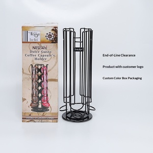 Support rotatif pour dosettes de café Amz Hot <span class=keywords><strong>Dolce</strong></span> <span class=keywords><strong>Gusto</strong></span> en fer électroplaqué, pour la maison ou le bureau, avec rangement pratique - Product Image 4
