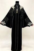 Robe Abaya Maxi Grande Taille 4XL 5XL pour Femmes Musulmanes, Modeste, Automne Hiver, Manches Longues, Coupe Ample, Chaude, Kaftan Élégant, Vente en Gros