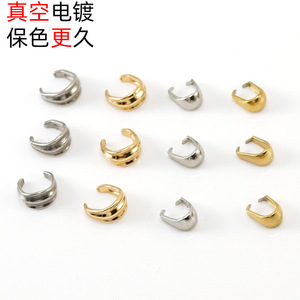 Zogxin Stainless Steel Clasp Half Moon 18K Gold Plated For Bracelet Making Jewelry Findings - Product Image 3