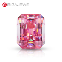 GIGAJEWE 3.5ct 7*9mm Pink Pixel Cut Moissanite Loose Stone Pierre de dureté de haute qualité avec de beaux pixels