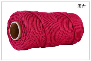 Cordon en coton naturel 100% de 3 mm, corde torsadée pour <span class=keywords><strong>macramé</strong></span> - Product Image 2