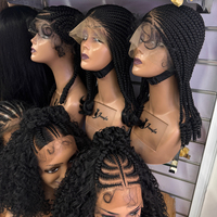Jennifer vendeurs de gros de perruques tressées sans colle perruques tressées Full Lace cheveux humains pour femmes perruque tressée transparente Lace Front