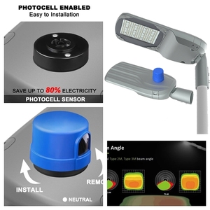 Éclairage LED extérieur pour zones commerciales, <span class=keywords><strong>lampadaires</strong></span>, éclairage routier 50W 100W 120W 150W 200W, <span class=keywords><strong>lampadaires</strong></span> intelligents pour villes - Product Image 2