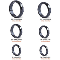 Bagues en pierre d'hématite naturelle facettée pour hommes et femmes, bague énergétique non magnétique