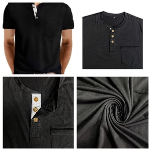 Custom Brand Mens Casual Short Sleeve Knitted <b>Polyester</b> O-Neck T-<b>Shirts</b> with Sublimation Printed Anti-Pilling Pocket Breathable - Product Image 6