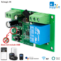 E0401 Module de commutation intelligent Contrôleur de garage de synchronisation Télécommande 433mhz Récepteur relais 1CH Commande vocale Alexa EWelink APP