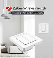Interruptor de Luz Inteligente Zigbee LangYeao, Estándar EU/UK, 10A 600W, Vidrio Templado, Compatible con Tuya, Alexa y Google Home