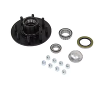 Kit de moyeu d'essieu de remorque Lazy Hub, axe de roue, galvanisé, pièces de châssis marin, moyeu d'essieu de remorque, kit de moyeu de roue libre, 5 boulons, 3500 lb pour remorques