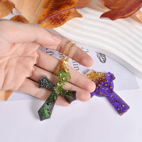 Molde de silicona para pendientes, moldes de epoxi de cristal personalizados, para decoración de collar, colgante, varios estilos, espejo Irregular cruzado