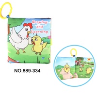 Hot Sales 3D Früh pädagogisches Tierschwanz-Stoff buch Wasch bares Stofftier Sensorisches Lerntuch buch für Babys