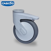 CASCOO Roue pivotante médicale de 3 pouces avec noyau en PP TPR Chariot à main pliante du fabricant pour roulettes de lit