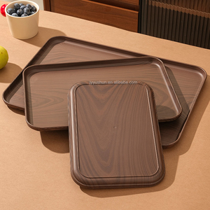 Multifunktionale Plastik-Servierplatte Rechteckiges Nachhaltiges Dekoratives Tablett Spülmaschinenfest Deluxe-Essplatte Anpassbare Farben - Product Image 3