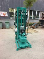 Foreuse électrique automatique 3 kW pour puits d'eau avec pompe à engrenages, profondeur max. 100 m, diamètre 70-350 mm, mobile pour sable/argile/gravier/roche