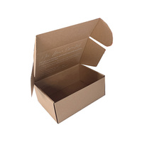 Boîtes biodégradables écologiques bon marché Prêtes à être expédiées Logo personnalisé Boîte en carton kraft brun doublée d'une éponge Mat Lamination Petite boîte d'expédition
