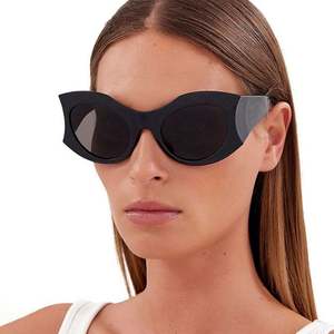 Gafas de Sol Redondas Grandes Vintage 2023 al por Mayor, Color Rosa y Blanco, Protección UV400, Gafas de Sol de Ojo de Gato Extra Grandes para Mujer - Product Image 6