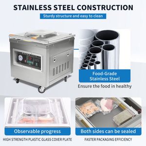 Machine de mise <span class=keywords><strong>sous</strong></span> <span class=keywords><strong>vide</strong></span> commerciale de table DZ 260 400 pour aliments, légumes, riz, poisson, à chambre unique - Product Image 2