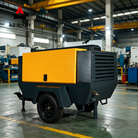 Kompresor Udara Diesel Portabel 375 CFM 8 Bar, Motor Berpendingin Udara, Sistem Injeksi Oli, Pompa Sekrup, Digunakan untuk Sandblasting, Peralatan Pneumatik, Pertambangan