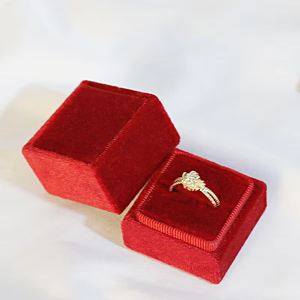 Luxury Custom Logo Navy <b>Blue</b> Velvet Ring <b>Box</b> High Quality Lid-and-Base Jewelry Packaging <b>Box</b> for Wedding Engagement Ring <b>Storage</b> - Product Image 5