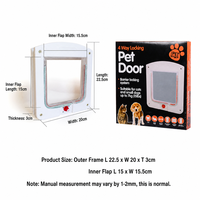 Porte pour animaux de compagnie sans perçage, pour chats et chiens, installation facile, accès bidirectionnel contrôlable