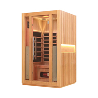 Sauna infrarouge de luxe à spectre complet, sauna à usage domestique pour 2 personnes