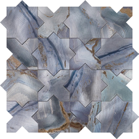 Nouvelle mosaïque en acier inoxydable de style chinois de luxe pour cuisine et mur de fond