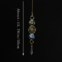 Pendentif attrape-soleil artisanal, boule de cristal colorée, pendentif attrape-soleil circulaire lumière et ombre