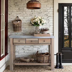 <span class=keywords><strong>Banc</strong></span> de jardin <span class=keywords><strong>en</strong></span> <span class=keywords><strong>bois</strong></span> <span class=keywords><strong>avec</strong></span> 3 tiroirs et étagère à lattes, poste de travail extérieur pour le rangement des pots, des outils et des accessoires de jardinage - Product Image 3