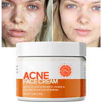 Crème Visage Anti-Acné 100g Hydratante & Séborégulatrice, Débouche les Pores et Atténue l'Acné
