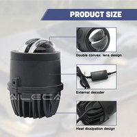 Vente en gros NG60 2.0 pouces Laser LED projecteur antibrouillard 3000K 6000K Double lentille de projecteur convexe pour système d'éclairage de voiture