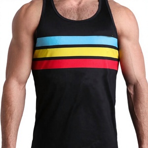 T-shirts sans manches pour hommes Cool Dry Athletic Workout Casual Bodybuilding Fitness Training Tee Gym Muscle Tank Tops - Product Image 1