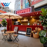 Bar Caffè Prefabbricato Portatile in Container, Caffetteria Mobile Modulare per Attività Commerciali all'Aperto