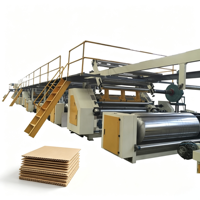 Ligne de production de feuilles ondulées à grande vitesse, ligne de production de carton ondulé 3 couches, ligne de production de carton ondulé