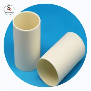 Tubo de cerámica de alúmina de gran diámetro, alta pureza, 99% al2o3, para horno de tubos